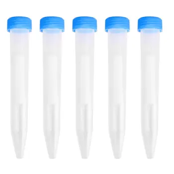 

5 pcs 15 ml Plastic Measuring Cylinders Centrifuge Tubes Labortest with caps