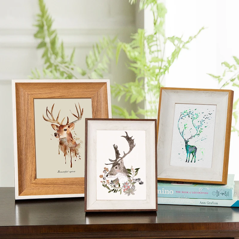 

Hot Simple Wall or Desk Dual Use Photo Frame Quality Plastic Home Decor Picture Frame For Wedding 1 pcs Frames cadre photo