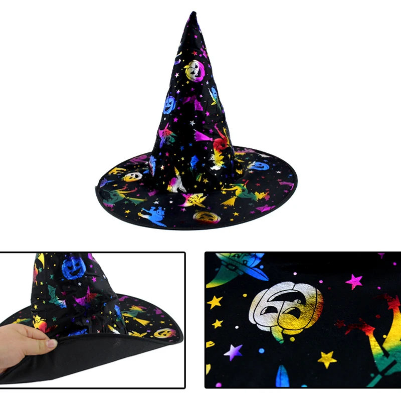 Новая Волшебная Шляпа Steeple, Волшебная Шляпа для мальчиков и девочек, детская и взрослая шляпа с принтом на Хэллоуин, волшебные шляпы волшебников, костюмы на Хэллоуин