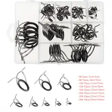 75 шт./лот,, литье спиннинга, набор направляющих из стали и керамики, направляющее отверстие для проволочных петель, костюм для удочки, фитинги