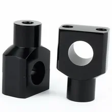 Nueva Negro 2 Unids/lote CNC Motocicleta 1 “25mm barra del manillar riser abrazaderas accesorios del montaje del manillar para harley honda ktm de motocross