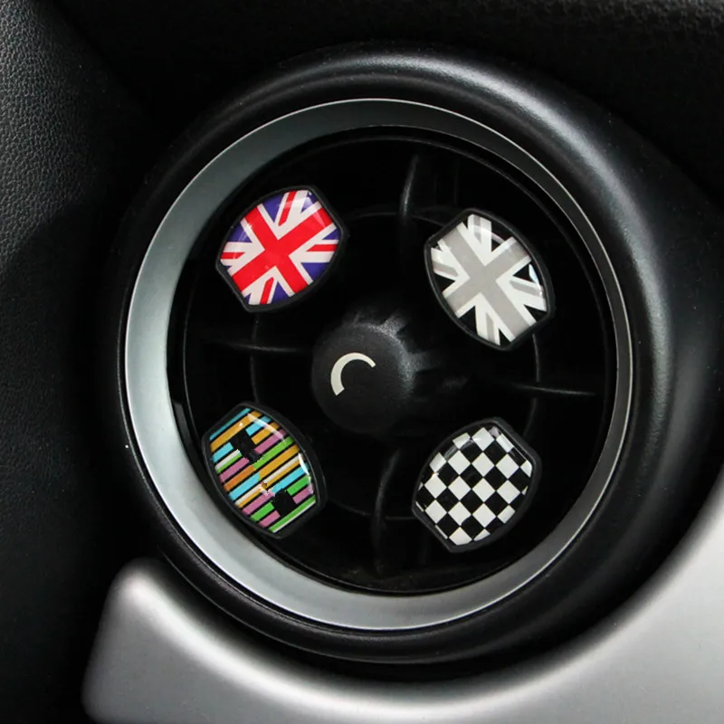 Checker Rainbow Union Jack car air freshener Faint fragrance for mini