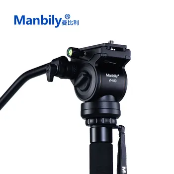 

Manbily VH-80 Professional Aluminum Video Camera Fluid Drag Pan Tripod Head for for DSLR Slider Monopod Shooting Video Film