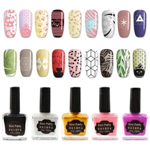 BORN PRETTY 15ml Candy Colors Nail Art Stamping Polish Sweet Style Print Varnish for Stamping Nail