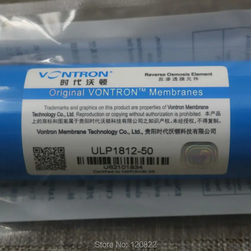 Vontron ULP1812-50 RO мембранный элемент NSF система обратного осмоса 50gpd картридж фильтра для воды