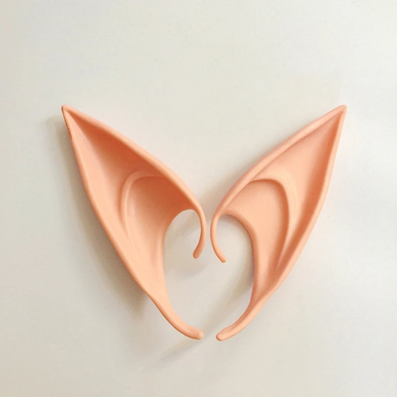 1-3 Pairs Latex Elf Ears Pointed Cosplay Mask Accessories Halloween Masquerade Party Anime Fairy Costumes Deep Color W15