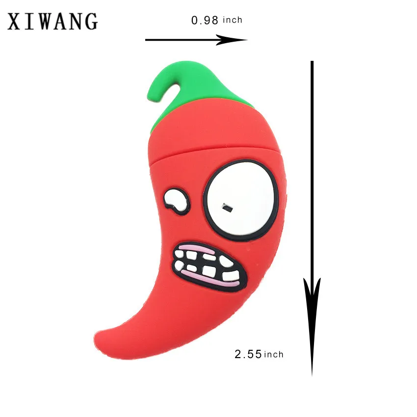 Cartoon Vegetables Pepper USB Flash Drive usb 2.0 8GB 16GB pendrive 32GB 64GB 128gb USB Stick Creative Pen Drive Free Shipping