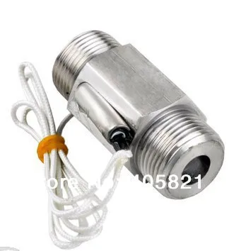

3/4" Male 110V SPST Mini Stainless Steel Water Flow Switch/SS Flow Control Sensor