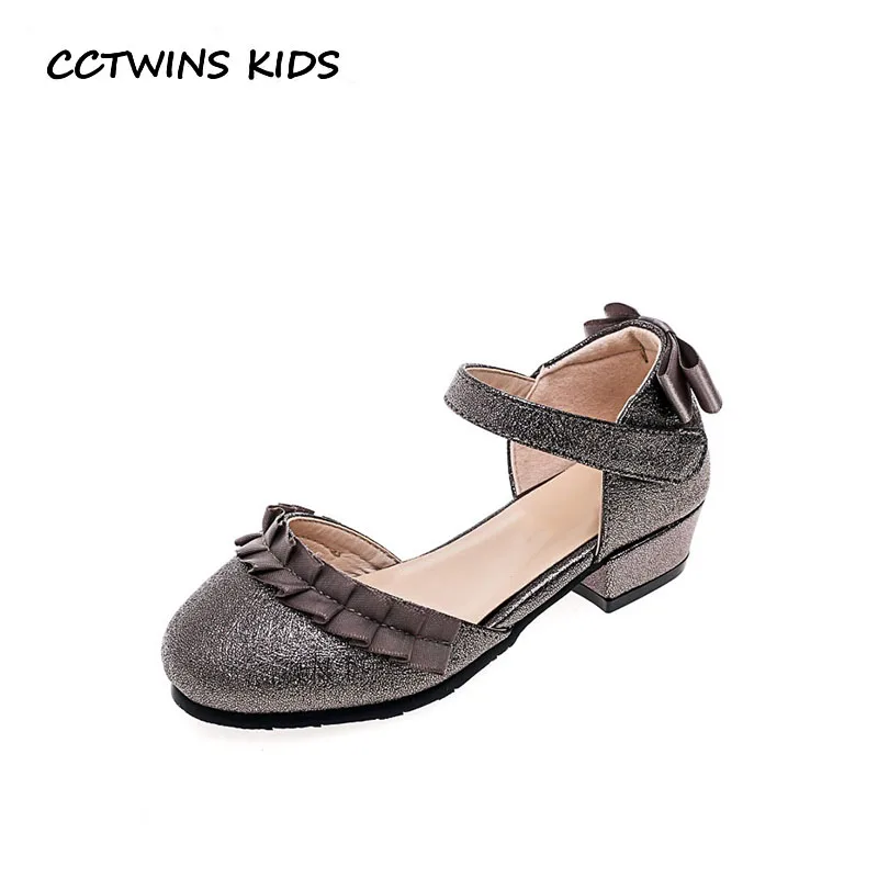 

CCTWINS Kids Shoes 2019 Spring Girls Fashion Princess Heel Baby Girl Butterfly Party Shoe Children Black Mary Jane GM2228