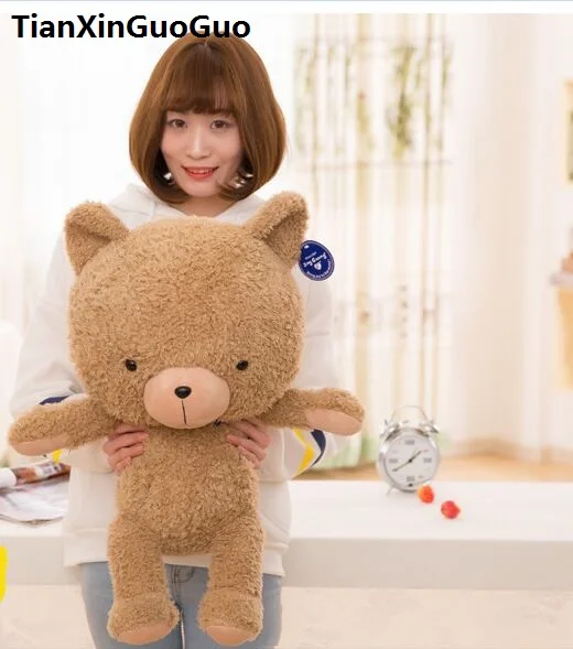 new arrival large 65cm font b cute b font brown bear plush toy down cotton teddy