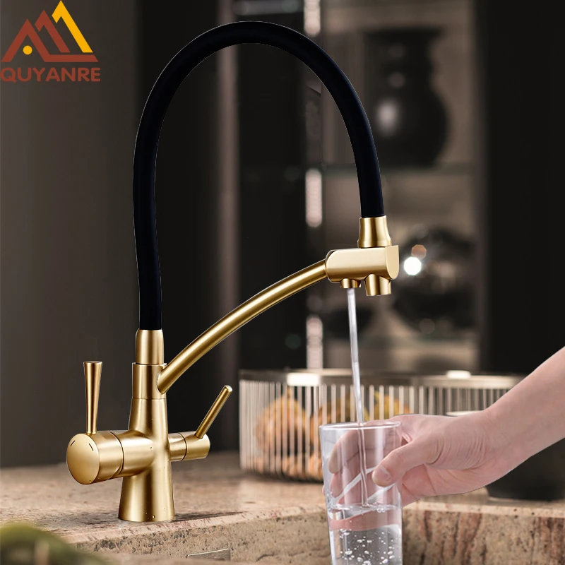 

Quyanre Filter Kitchen Faucet Tap 3 in 1 Purifier Kitchen Drinking Filter Water Crane Tap For Kitchen Mixer Tap Filtered Tap