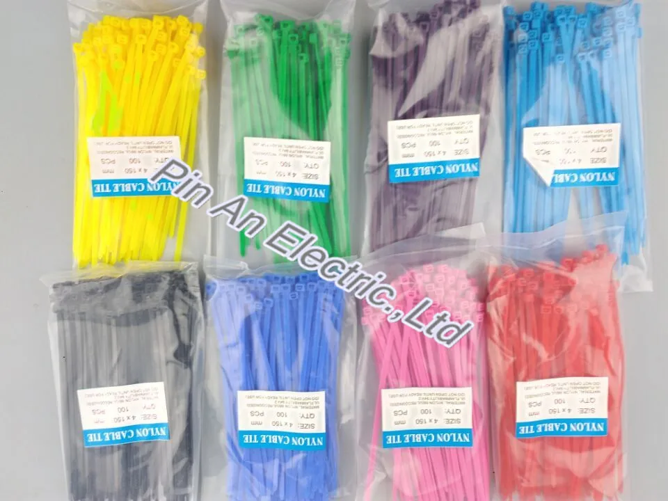 Fascette in nylon verde fluo 3,6mm x 250mm 100 pcs.