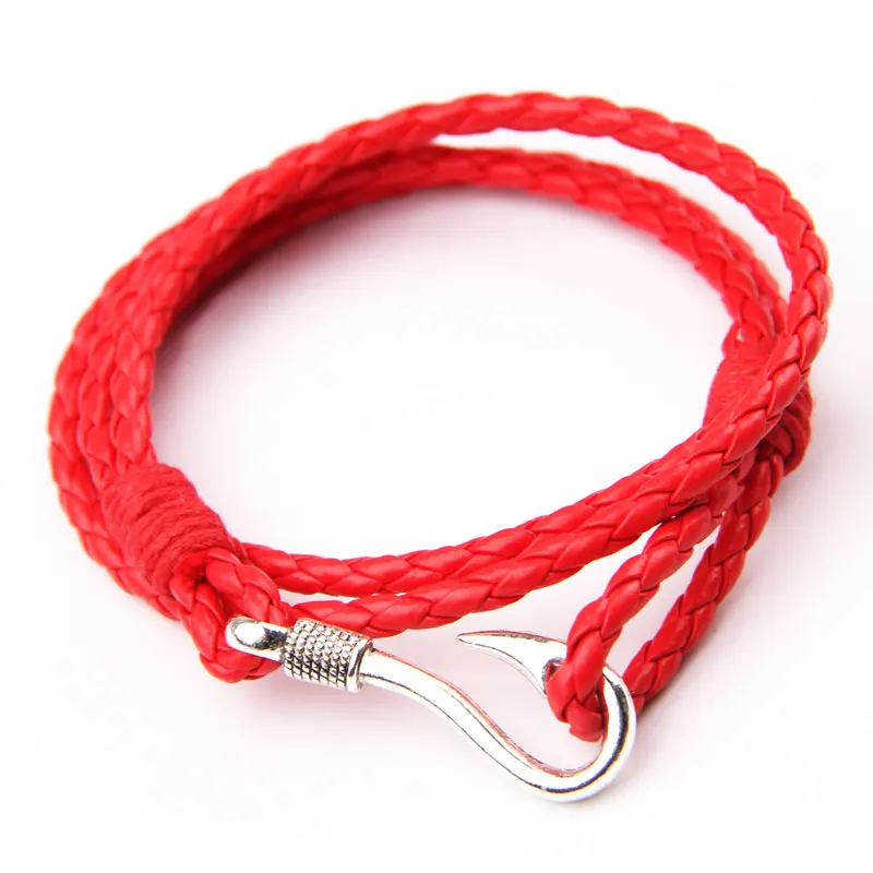 NIUYITID 40cm PU Leather Bracelet For Men Women Fashion Wristband Charm Braclet For Male Accessories Jewelry (5)