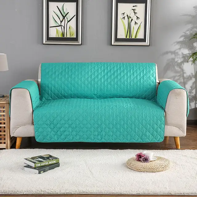 Solid Color Couch Coat Sofa Cover Washable Removable Towel Armrest