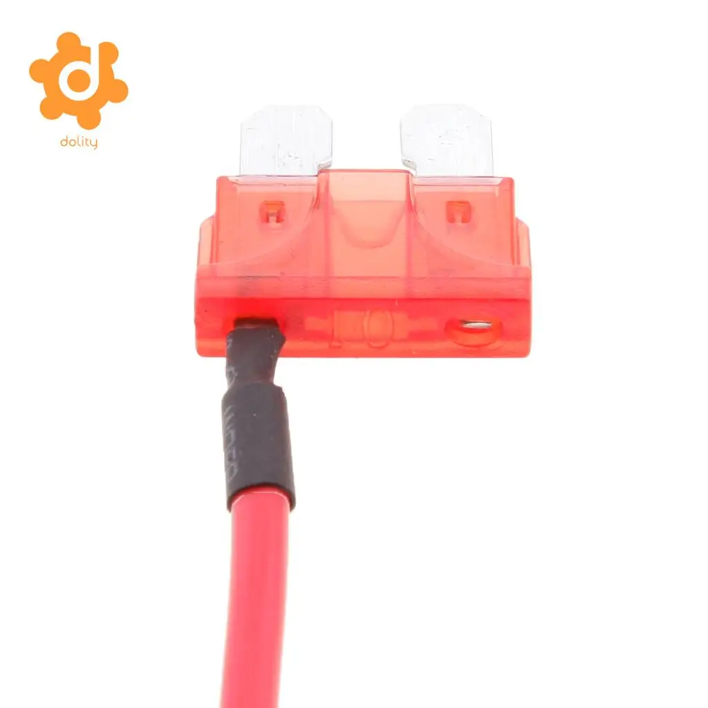 5 Pieces Car Truck Boat 10A 32V ATO ATC Medium Blade Fuses with 16 AWG Wire