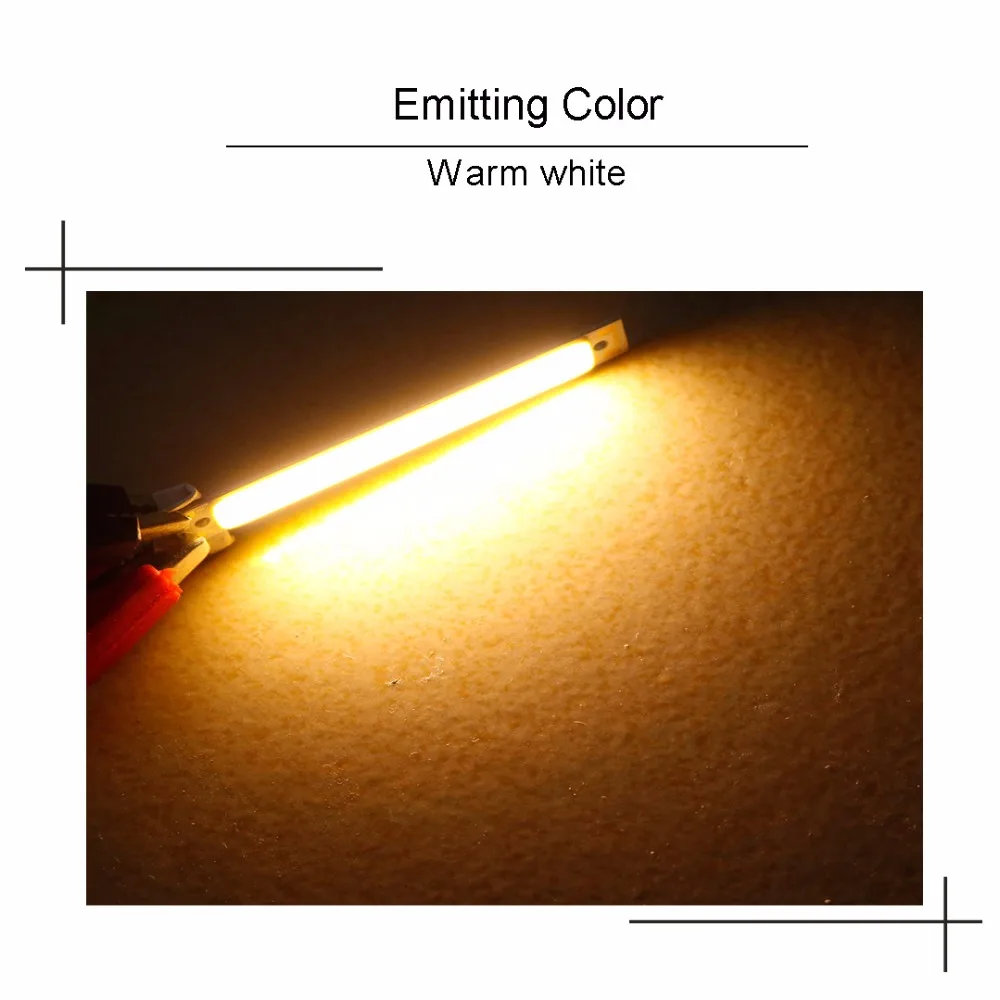 1 шт. DC3V 3 Вт COB LED DIY свет фонарик источник чип лампа лампочка бар 60*8 мм для кровати