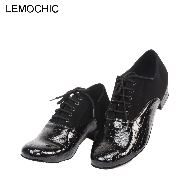 Lemochic новые латинского Сумба ча-ча полюс Salsa обувь на высоком каблуке элегантность удобный манеж классическая мужская обувь для танцев