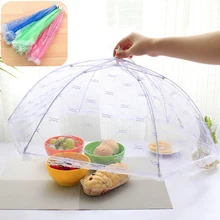 Кухонный кружевной сетчатый чехол для экрана складной зонт летучая мышь Пикник пищевая крышка кухня сложенная еда навес гигиеническая сетка Стиль