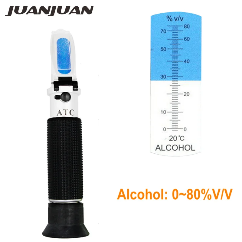 Handheld Alcohol Refractometer For Alcohol Test Optical 0-80% Meter Portable Alcohol Liquor Test Tool 29%off Handheld Alcohol Refractometer For Alcohol Test Optical 0-80% Meter Portable Alcohol Liquor Test Tool 29%off