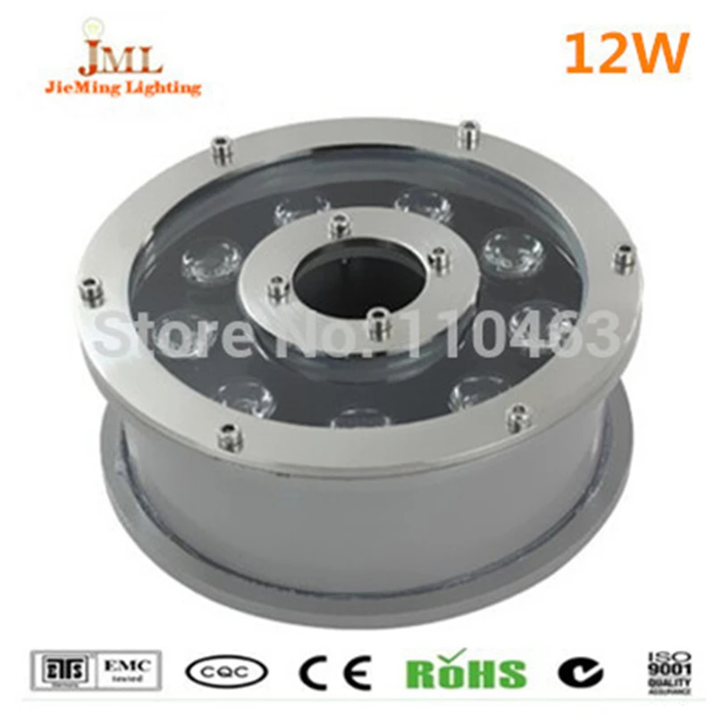 

Submarine Light IP68 Led underwater light 12w LED fountain light Blue green yellow white red color waterproof aquarium lights