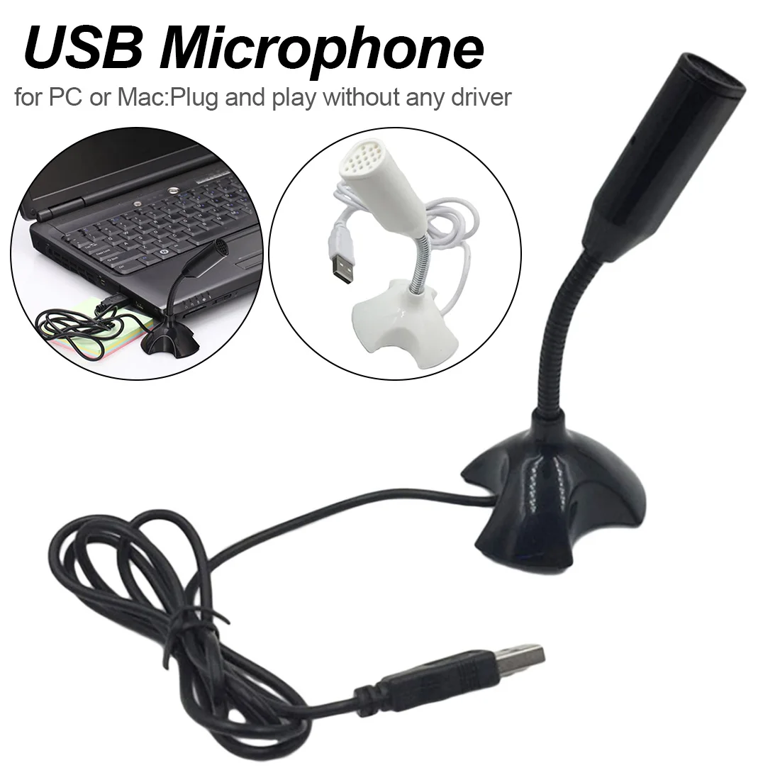 Portable Adjustable Studio Speech Mini USB Microphone Stand Mic With Holder For Microfono Computer Microphones PC Laptop Mac | Электроника