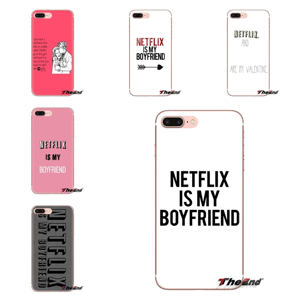 

For Huawei G7 G8 P7 P8 P9 P10 P20 P30 Lite Mini Pro P Smart Plus 2017 2018 2019 Phone Cases netflix is my boyfriend Quote Poster