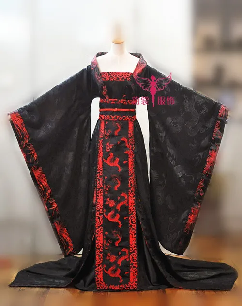 red and black hanfu