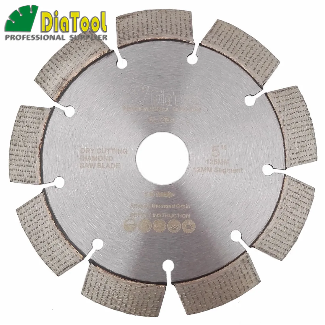 DIATOOL Laser Welded Professional Diamond Cutting Blades Arrayed Diamond Wheel Disc Bore 22.23MM  Diameter 4.5" 5" available