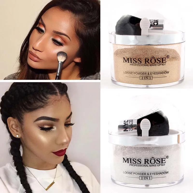 Miss Rose бренд 2 в 1 хайлайтер макияж контурная палитра глаз свободный порошок блеск