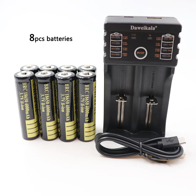 2S4S6 шт. 3,7 V 4000mAh 18650 батарея литий-ионная аккумуляторная батарея для фонарика фонарь электронная сигарета и USB зарядное устройство