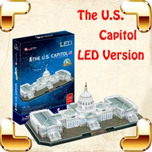 Рождественский подарок U.S. Capitol 3D Пазлы для самостоятельного изготовления бумажный паззл светодиодный свет коллекция образовательные игрушки обучающая игра Imagining сборка