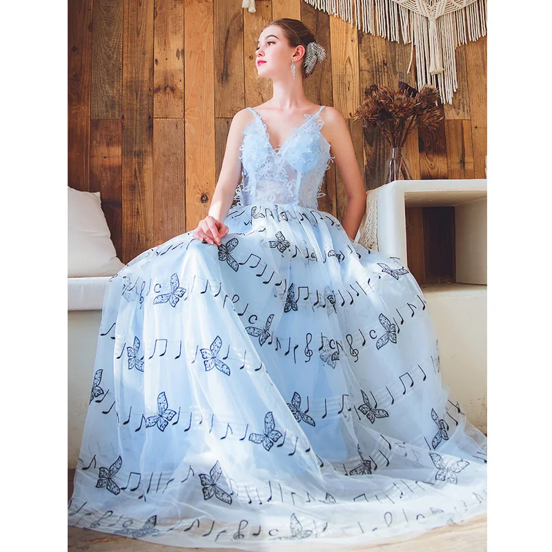 

Prom Dresses Sexy Backless V-neck Long Plus Size 2019 Elegant Sling Vestidos De Gala Sleeveless Dresses Women Party Night E586