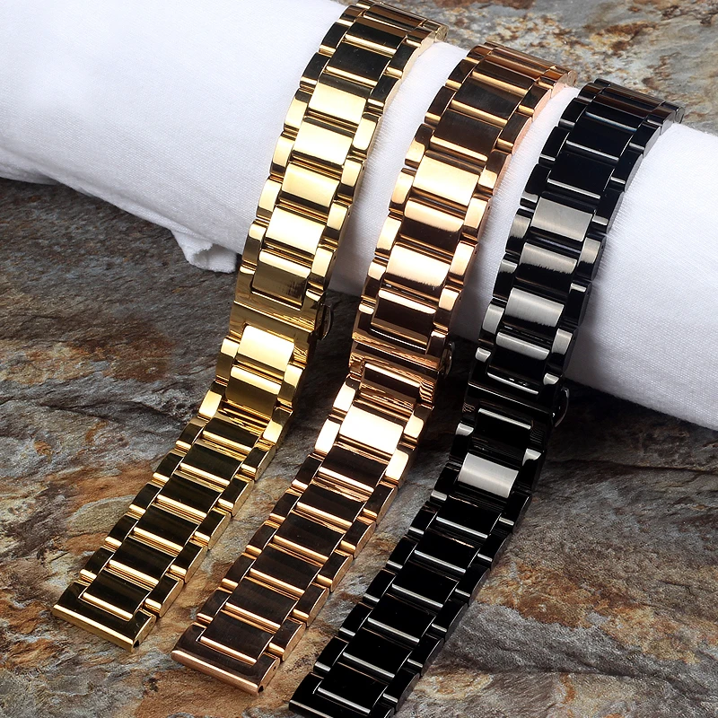 

2019 New Fashion Stainless Steel Watchbands For Gear Sport S2 S3 Galaxy Watch band Strap metal watch bracelets 20MM 22MM 24MM