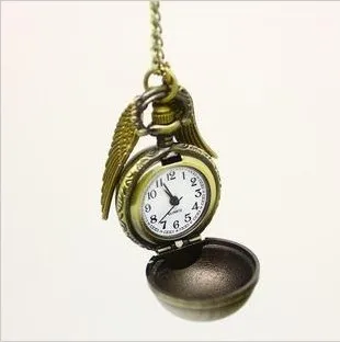 ZRM модные ювелирные изделия Винтаж Шарм Поттер Золотой снитч карманные часы для женщин