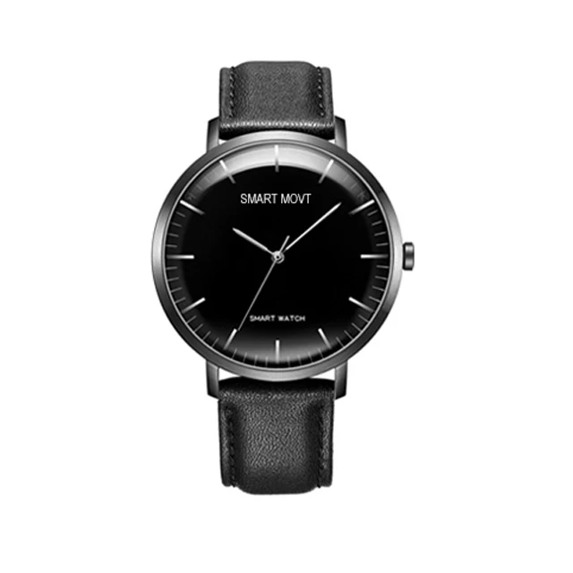 Bluetooth Смарт-часы мужские спортивные часы Шагомер мужские наручные часы лучший бренд класса люкс Кварцевые водонепроницаемые металлический ремешок Relógio - Цвет: Leather black