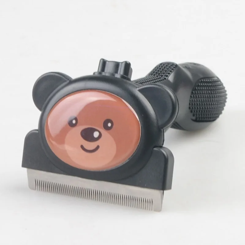 Гребни для удаления волос Собаки Уход за щеткой Инструменты милый мультфильм панда машинка для стрижки насадка триммер расчески для кошки товар для животных furmins - Цвет: Bear