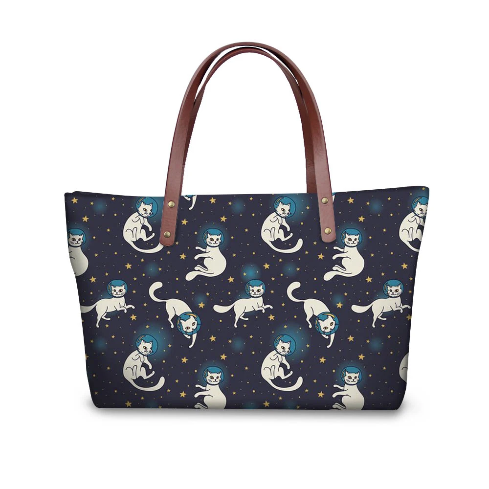 

Noisydesigns Shoulder Bags Handbag Women Leather Printed 2018 Summer Beach Tote Bags Handbags Women Famous Brands Purse Hobo Bao