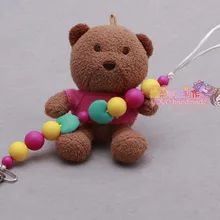 MIYOCAR без БФА, силиконовый прорезыватель, Детское Зубное кольцо, зажим желтый зеленый силикон FDA Соска с бусами держатель пустышка зажим жевательные бусины soother