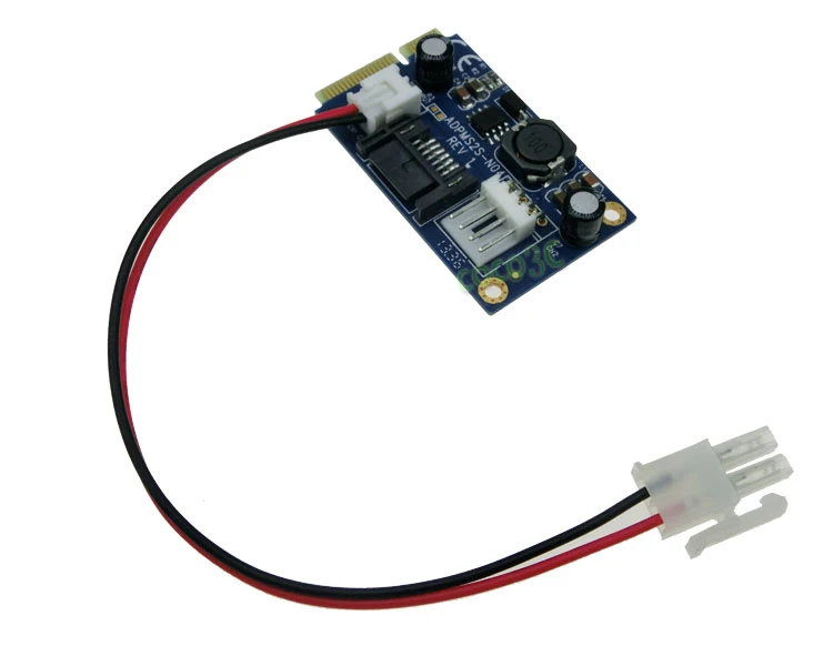 Бесплатная доставка MSATA к 7PIN SATA SSD адаптер с кабелем питания для плата mini ITX +