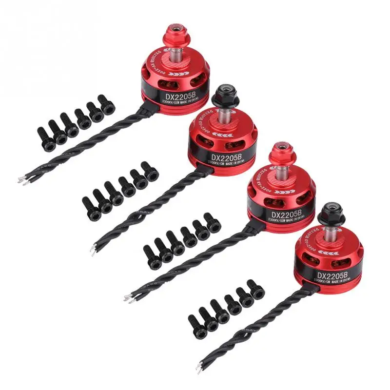 

4pcs DX2205B 2300KV 2-4S Brushless Motor RC Part Set for QAV250 ZMR250 Racing FPV Drone Metal and Magnet Motor CNC case RC Part