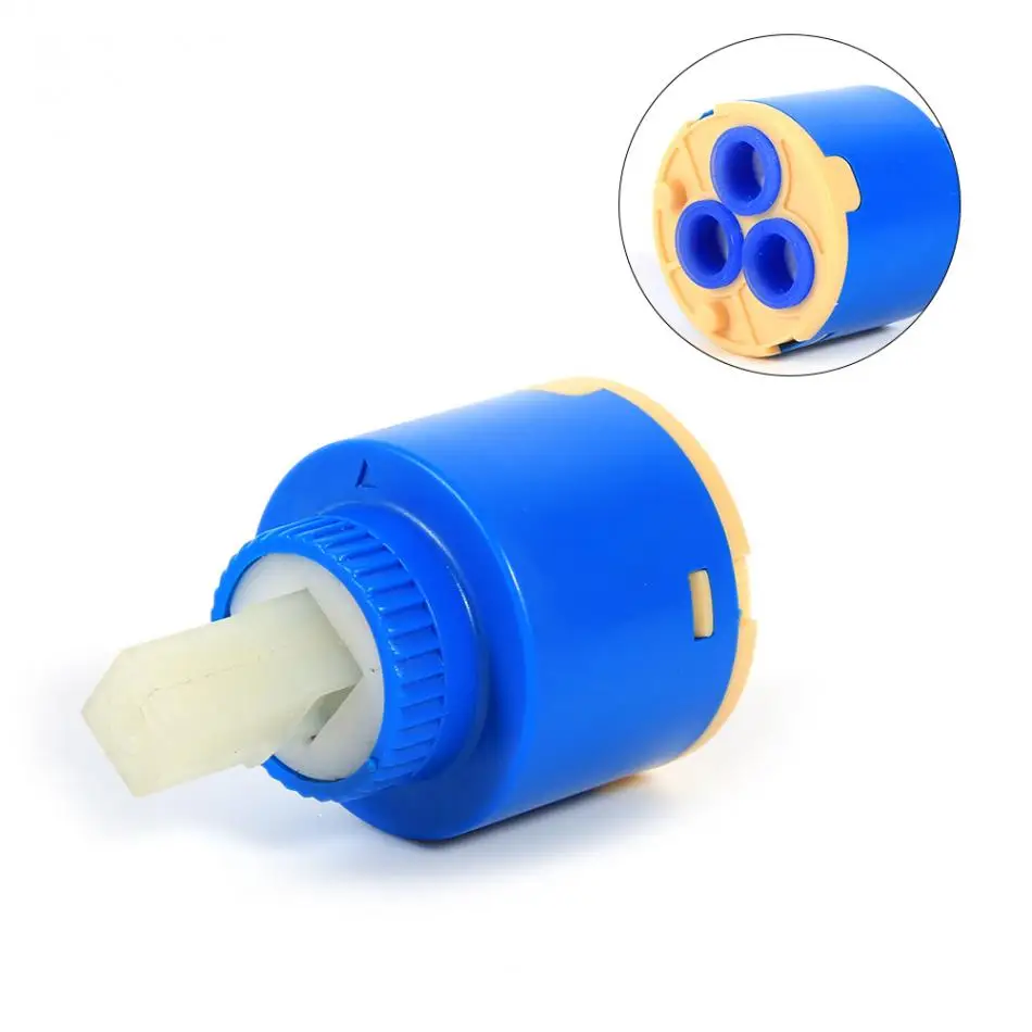 35 мм керамический картридж смеситель для воды кран клапан внутренний контроль кран клапан PP пластик синий практичный картридж Keramische