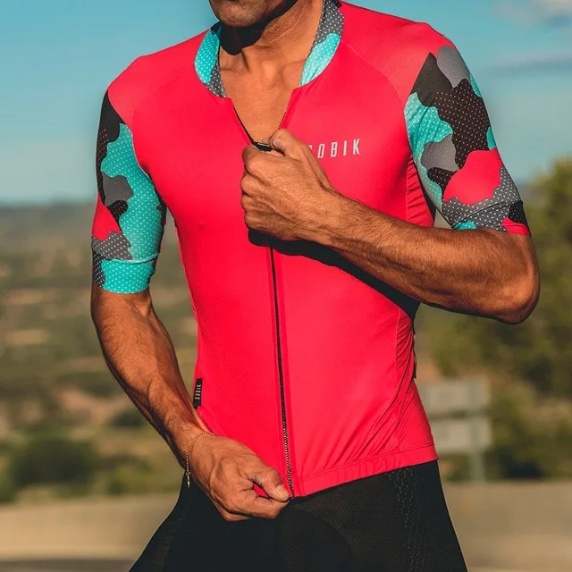 

2019 Red Pro Team short sleeve Cycling Jersey Bicycle wear summer Breathable men's maillot ropa ciclismo mtb Bicycle clothing