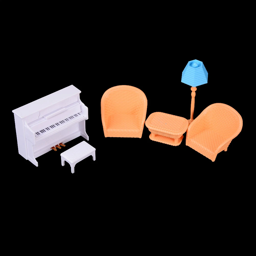 Furniture Toys 1set Dollhouse Furniture Sofa Piano Table Miniature Furniture Sets For Sylvanian Family Accessories Kids Gift Furniture Toys 1set Dollhouse Furniture Sofa Piano Table Miniature Furniture Sets For Sylvanian Family Accessories Kids Gift