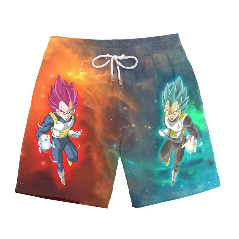 

Super Saiyan God Super Saiyan Goku 3d Print Beach Casual Shorts SSGSS Vegito Mens Shorts Dragonball super Fashion Short pants