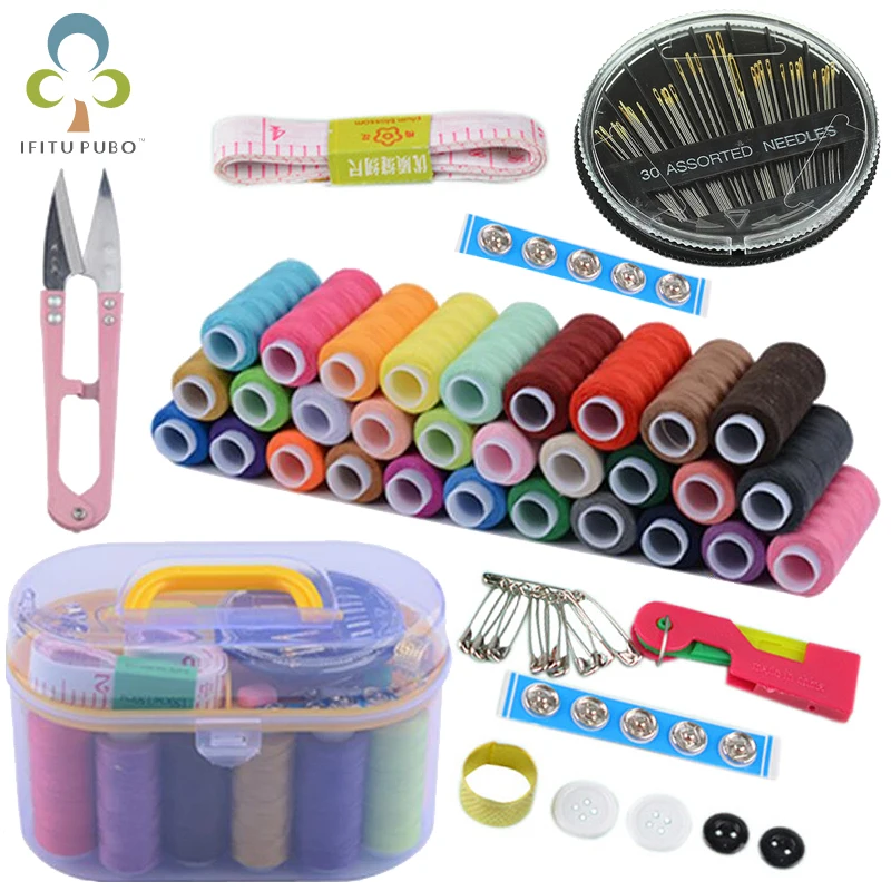 

Portable Travel Sewing Box Kitting Needles Tools Quilting Thread Stitching Embroidery Craft Sewing Kits Home Organizer GYH