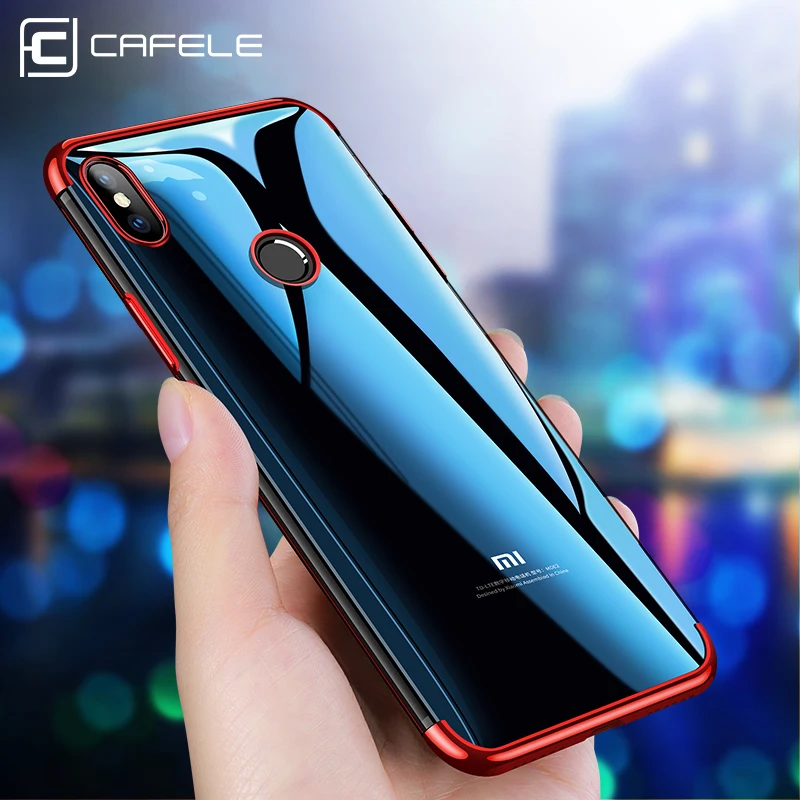 

CAFELE Plating case for Xiaomi mi 8 mi8 cases Ultra thin soft TPU shining case for Xiaomi mi 8 smooth Transparent case