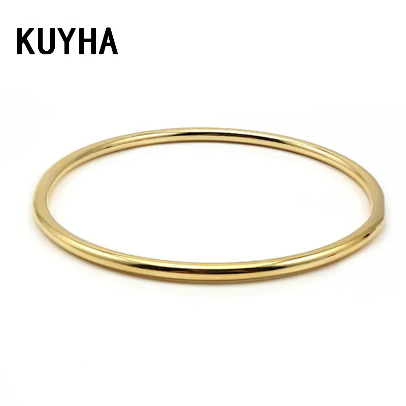 

Stainless steel Classic Round Silver 3mm Single Circle Bangle Simple Style closed Thin Circle wire Bracelets Bangles For Women