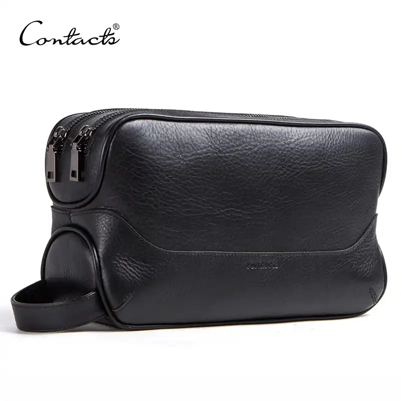 genuine leather toiletry bag