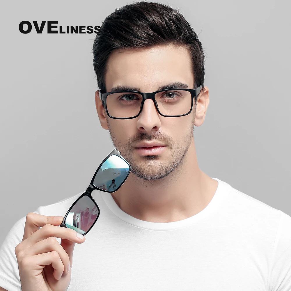 Gafas de sol con polarizado hombre y mujer, lentes graduadas para miopía, montura con Clip, marca de diseñador|myopia glasses|magnet glassesmyopia brand -