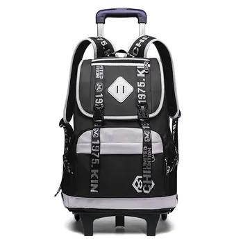 2/6 Wheels Children Trolley Backpacks Boys Schoolbag Kids School Bags Luggage Bag grils Wheels Backpack travel Rolling Backpack baijiawei trolley children school bags kids backpacks with wheel trolley luggage for girls and boys backpack schoolbag